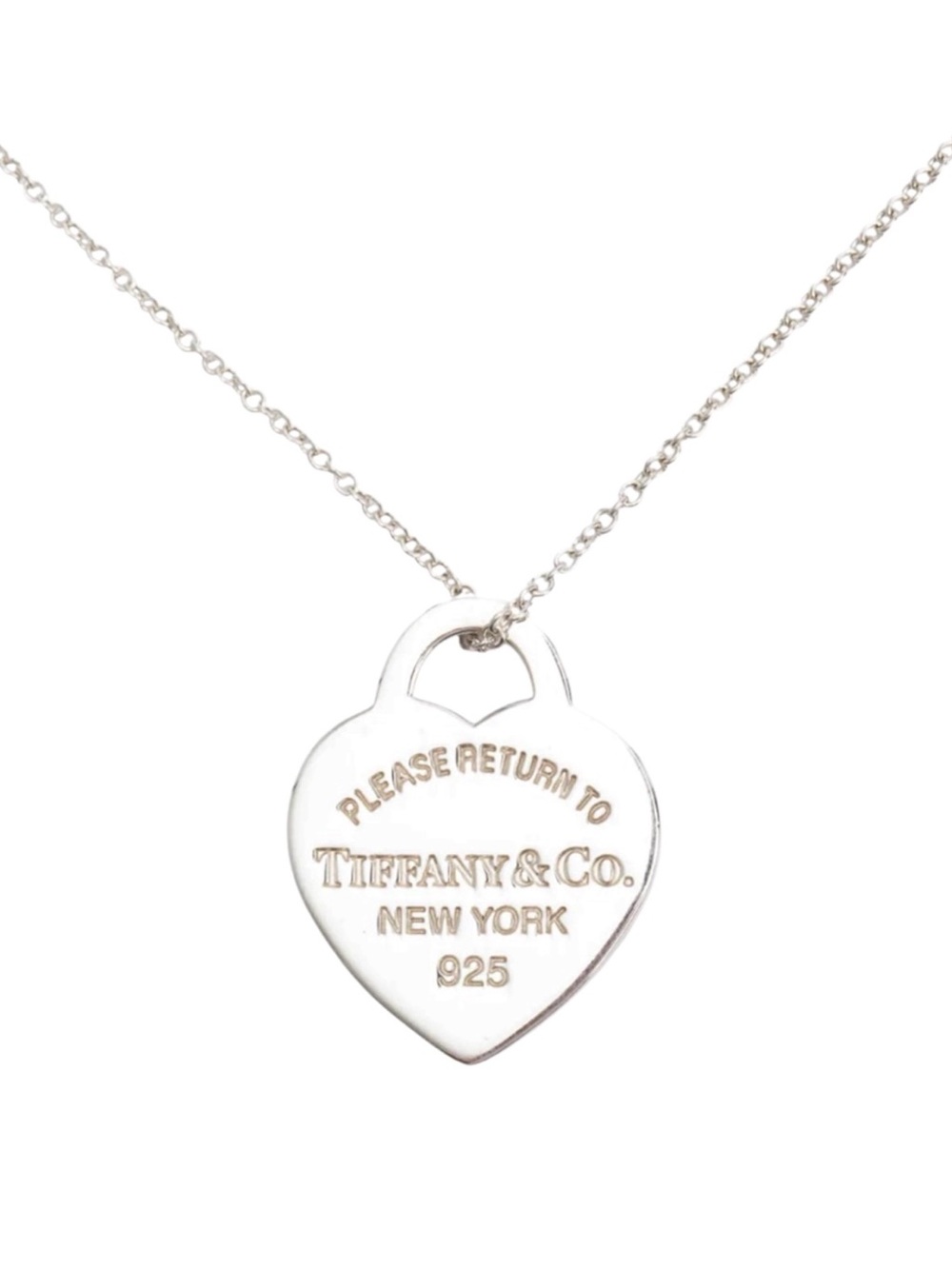 Tiffany & Co. Silver Small Return to Tiffany Heart Tag Pendant Necklace